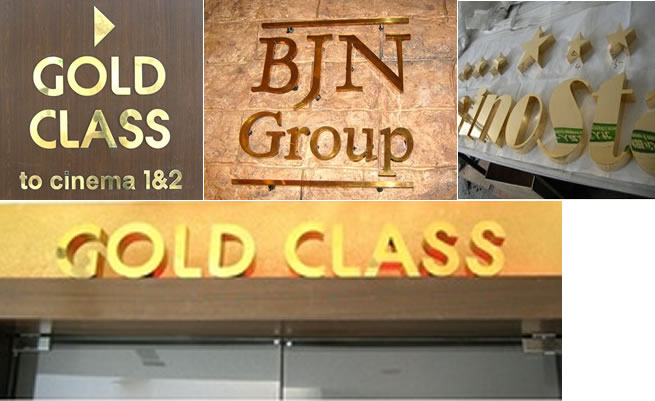 Brass 3D Letters